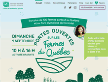 Tablet Screenshot of portesouvertes.upa.qc.ca