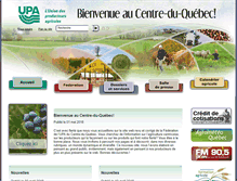 Tablet Screenshot of centre-du-quebec.upa.qc.ca